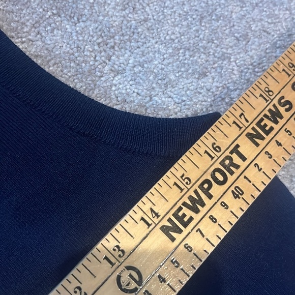 MEROKEETY Navy Sleeveless Button Detail Fit Knit Dress Size M NWT - Picture 9 of 11